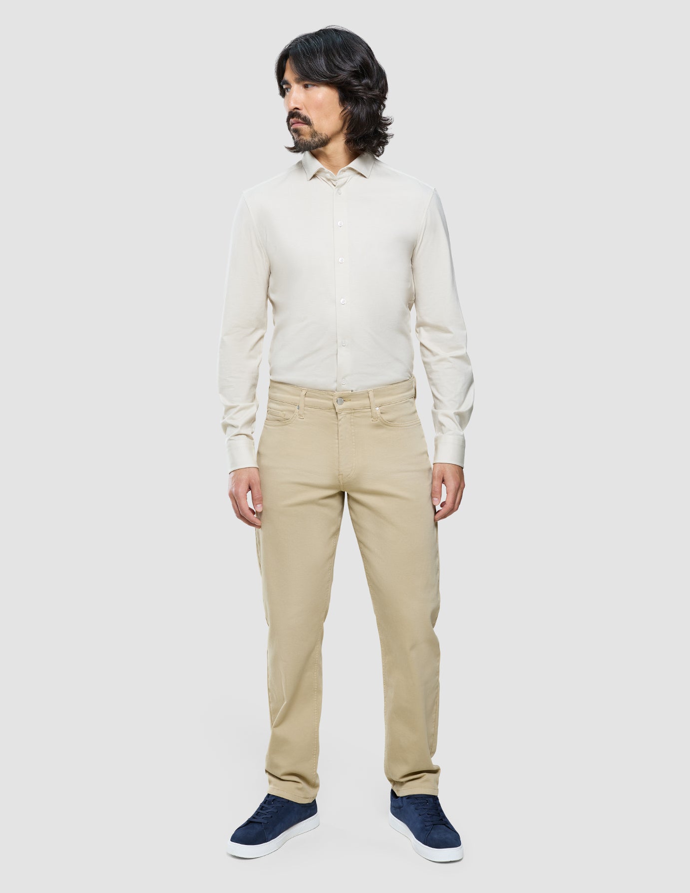 Classic Shirt Beige Twill Slim